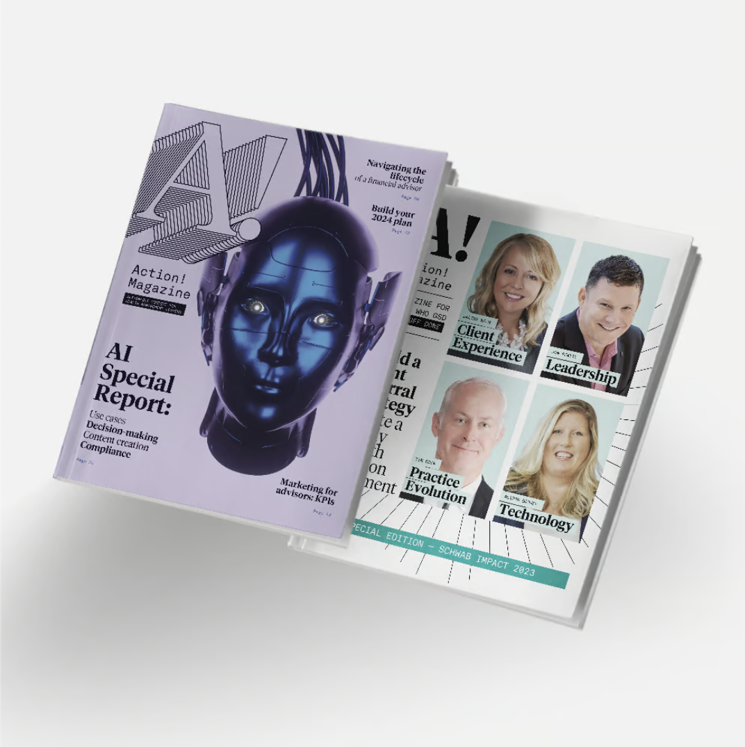 Action! AI Cover Fall/Winter Magazine with Schwab Special Edition